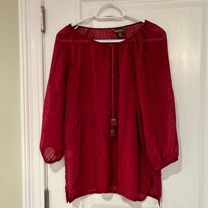 Tommy Bahama cranberry silk shirt